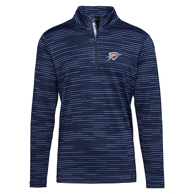 Men's Levelwear  Navy Oklahoma City Thunder Gear Insignia Core Quarter-Zip Pullover Top
