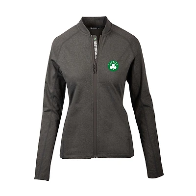 Women's Levelwear  Heather Charcoal Boston Celtics Ezra Insignia Core Full-Zip Jacket