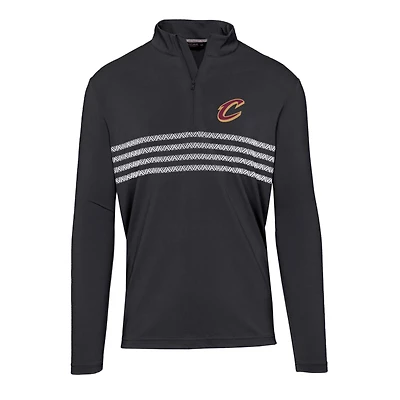 Men's Levelwear  Black Cleveland Cavaliers Asher Insignia Core Quarter-Zip Pullover Top