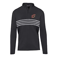 Men's Levelwear  Black Cleveland Cavaliers Asher Insignia Core Quarter-Zip Pullover Top