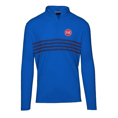 Men's Levelwear  Royal Detroit Pistons Asher Insignia Core Quarter-Zip Pullover Top