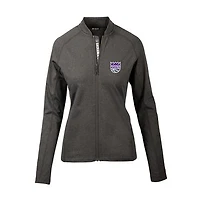 Women's Levelwear  Heather Charcoal Sacramento Kings Ezra Insignia Core Full-Zip Jacket