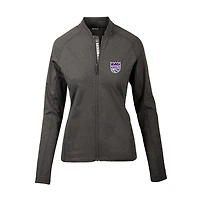 Women's Levelwear  Heather Charcoal Sacramento Kings Ezra Insignia Core Full-Zip Jacket