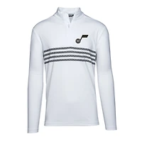 Men's Levelwear  White Utah Jazz Asher Insignia Core Quarter-Zip Pullover Top