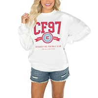 Women's Gameday Couture  White Chicago Fire Crewneck Drop Shoulder Sweatshirt