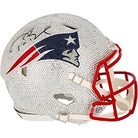 Tom Brady New England Patriots Autographed Swarovski Crystal Riddell Speed Authentic Helmet - Art by Rock On Sports