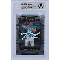 Trevor Lawrence Jacksonville Jaguars Autographed 2021 Panini Select Concourse White Ink #43 Beckett Fanatics Witnessed Authenticated Rookie Card