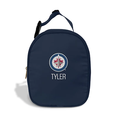 Chad & Jake  Navy Winnipeg Jets Personalized Insulated Lunchbox