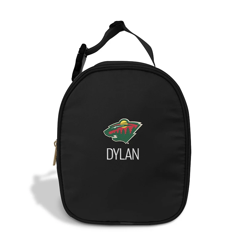Chad & Jake  Black Minnesota Wild Personalized Insulated Lunchbox