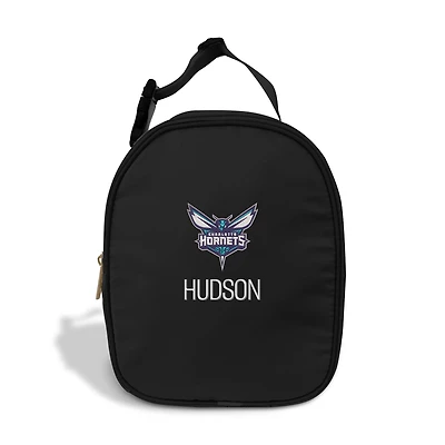 Chad & Jake  Black Charlotte Hornets Personalized Insulated Lunchbox