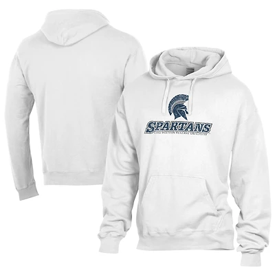 Men's Comfort Wash  White Case Western Reserve Spartans Lightweight Fleece Pullover Hoodie