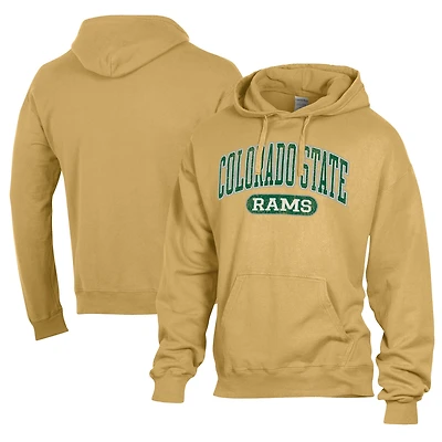 Men's Comfort Wash  Gold Colorado State Rams Lightweight Fleece Pullover Hoodie