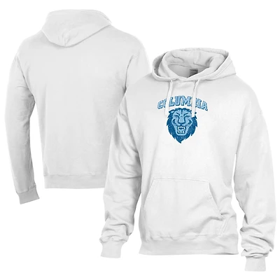 Men's Comfort Wash  White Columbia University Lightweight Fleece Pullover Hoodie
