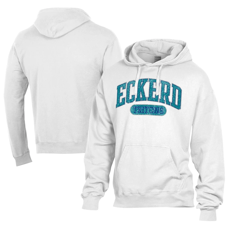 Men's Comfort Wash  White Eckerd Tritons Lightweight Fleece Pullover Hoodie