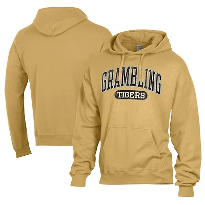 Men's Comfort Wash  Gold Grambling Tigers Lightweight Fleece Pullover Hoodie