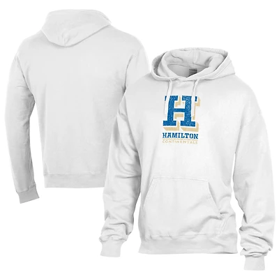 Men's Comfort Wash  White Hamilton Continentals Lightweight Fleece Pullover Hoodie