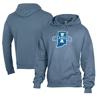 Men's Comfort Wash  Blue Indiana State Sycamores Lightweight Fleece Pullover Hoodie
