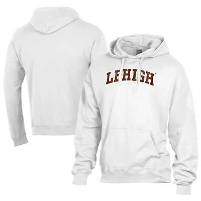 Men's Comfort Wash  White Lehigh Mountain Hawks Lightweight Fleece Pullover Hoodie