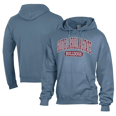 Men's Comfort Wash  Blue South Carolina State Bulldogs Lightweight Fleece Pullover Hoodie