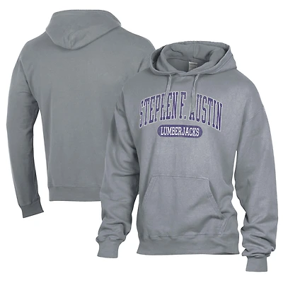 Men's Comfort Wash Gray Stephen F Austin Lumberjacks Lightweight Fleece Pullover Hoodie