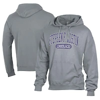 Men's Comfort Wash  Gray Stephen F Austin Lumberjacks Lightweight Fleece Pullover Hoodie