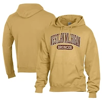 Men's Comfort Wash  Gold Western Michigan Broncos Lightweight Fleece Pullover Hoodie