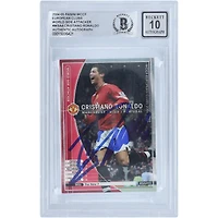 Cristiano Ronaldo Manchester United Autographed 2004-05 Panini WCCF European Clubs World Side Attacker Card