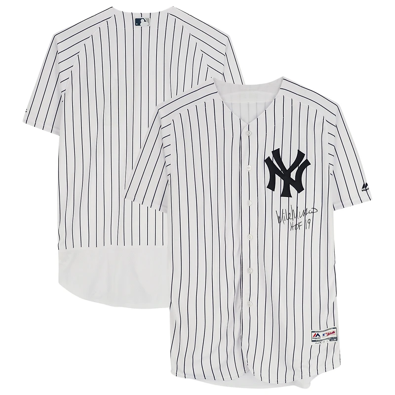Mike Mussina New York Yankees Autographed Majestic Authentic Jersey with Inscription