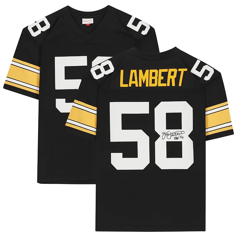 Jack Lambert Pittsburgh Steelers Autographed Mitchell & Ness Replica Jersey with Inscription