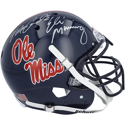 Eli Manning & Matt Corral Ole Miss Rebels Autographed Schutt Helmet