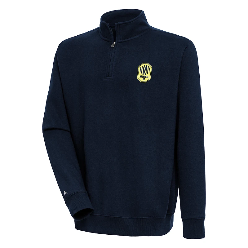Men's Antigua Navy Nashville SC Victory Quarter-Zip Pullover Top