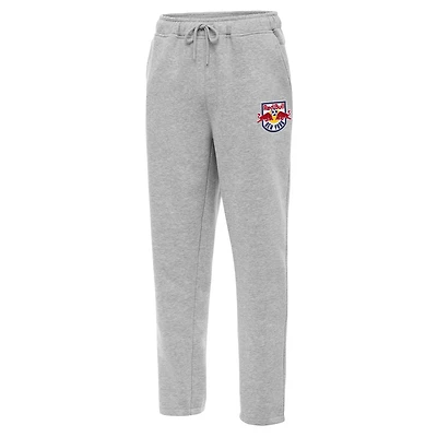 Men's Antigua Heather Gray New York Red Bulls Victory Sweatpants