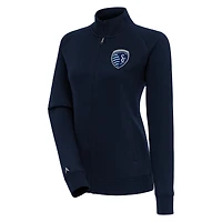 Women's Antigua  Navy Sporting Kansas City Victory Full-Zip Jacket