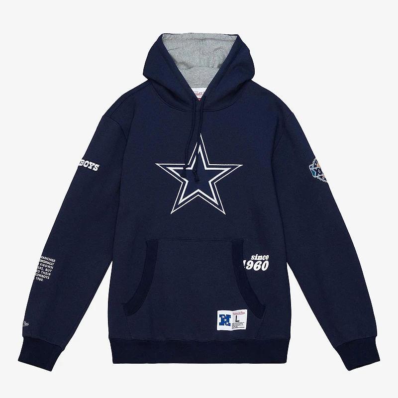 Dallas Cowboys Navy Team Origins Pullover Hoodie