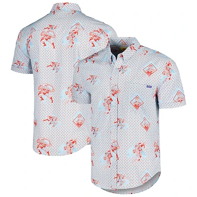 Men's RSVLTS Light Blue Superman Beyond the Cape KUNUFLEX Button-Down Shirt