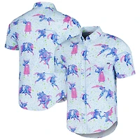 Men's RSVLTS Light Blue Superman vs. Bizarro KUNUFLEX Button-Down Shirt