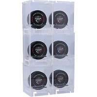 Acrylic Stackable & Collapsible Six Hockey Puck Display Cases