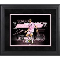 Sergio Busquets Inter Miami CF Facsimile Signature Framed 11" x 14" Collage