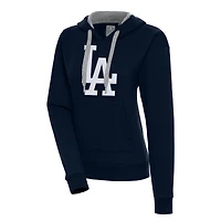 Women's Antigua  Navy Los Angeles Dodgers Victory Pullover Hoodie