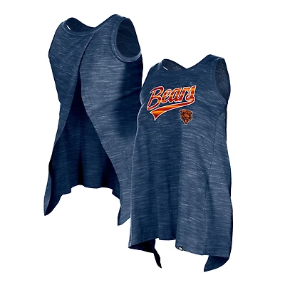 Women's New Era  Navy Chicago Bears  Space Dye Active Tank Top