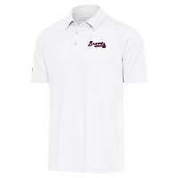 Men's Antigua  White Atlanta Braves Par Polo