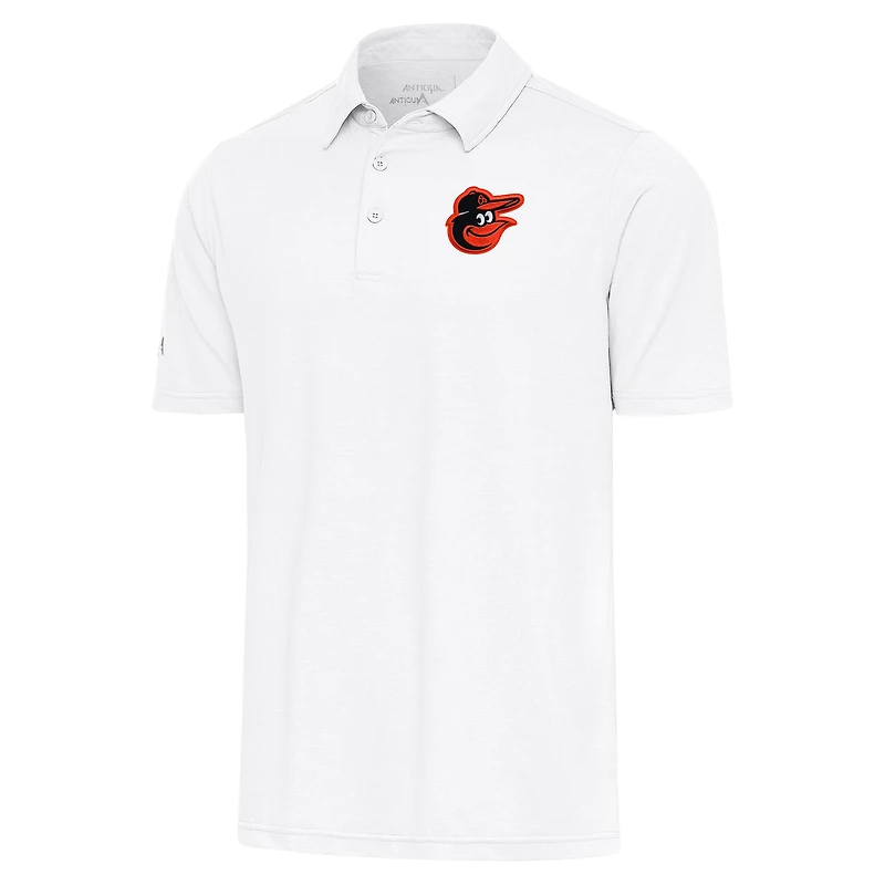 Men's Antigua  White Baltimore Orioles Par Polo