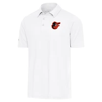 Men's Antigua  White Baltimore Orioles Par Polo
