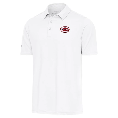 Men's Antigua  White Cincinnati Reds Par Polo