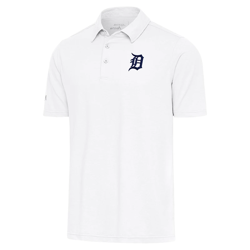 Men's Antigua  White Detroit Tigers Par Polo