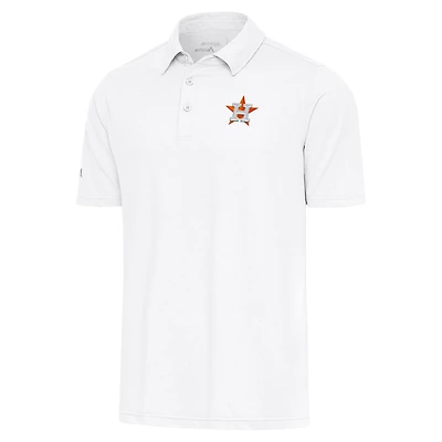 Men's Antigua  White Houston Astros Par Polo
