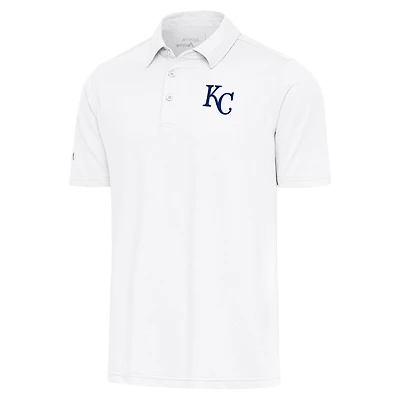 Men's Antigua  White Kansas City Royals Par Polo