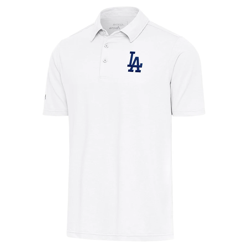 Men's Antigua  White Los Angeles Dodgers Par Polo