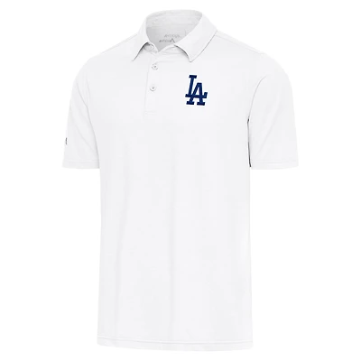 Men's Antigua  White Los Angeles Dodgers Par Polo
