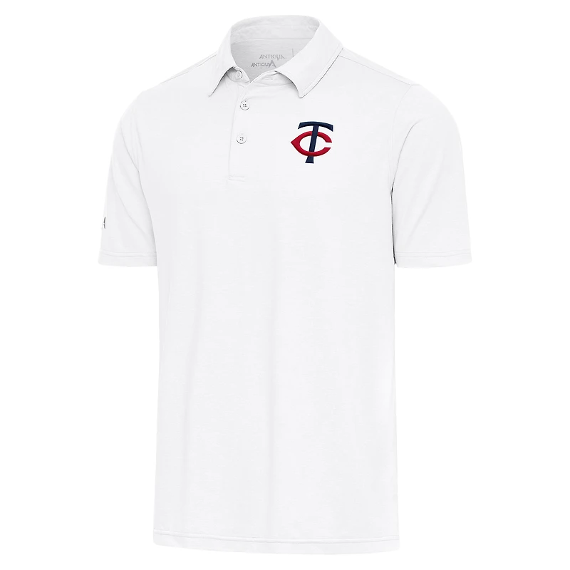 Men's Antigua  White Minnesota Twins Par Polo
